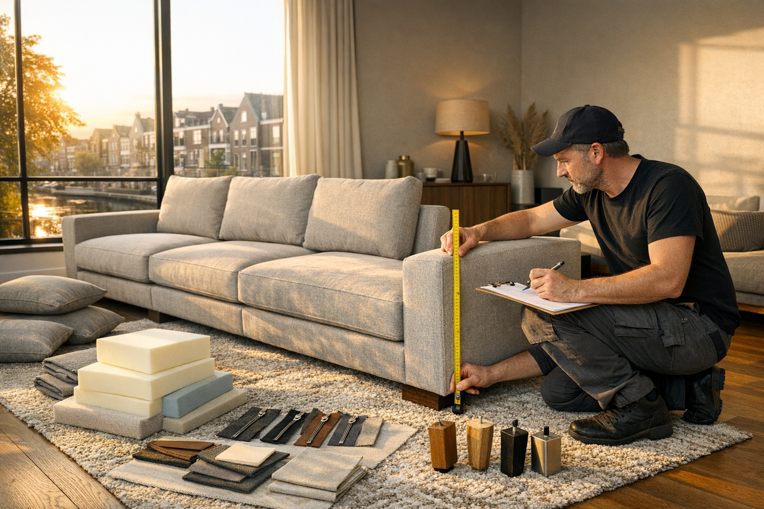 Stoffenkeuze voor maatwerk bank