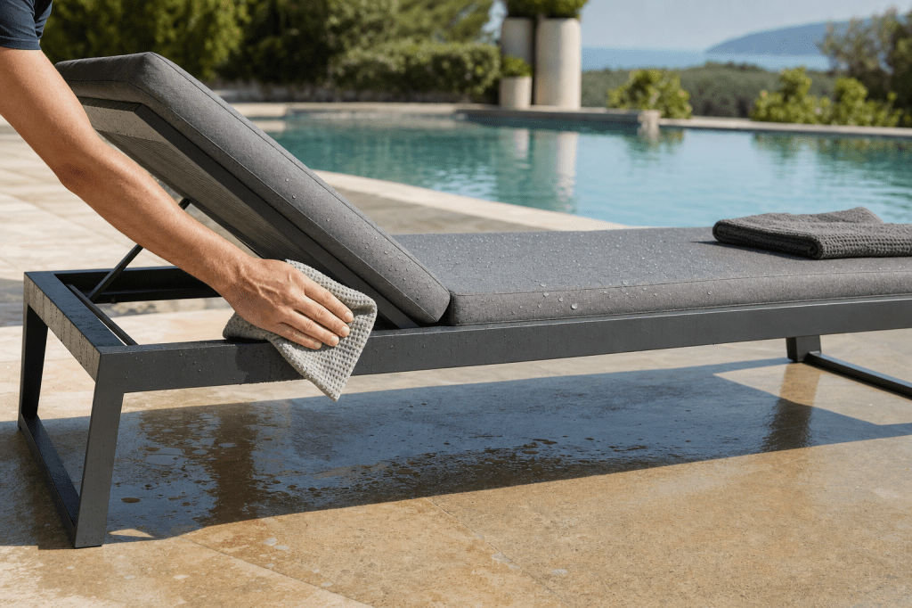 Hoe kies je het juiste loungebed voor bij het zwembad (materiaal, waterbestendigheid en&nbsp;onderhoud)?