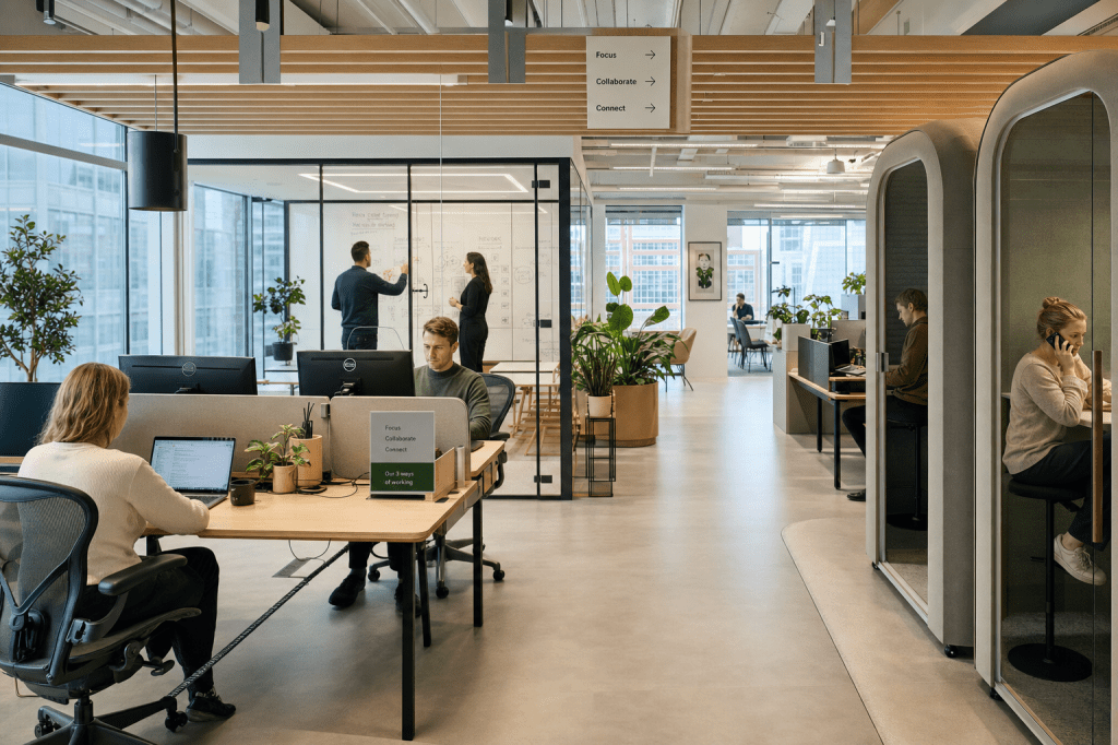 Hoe richt je een kantoor in dat hybride werken ondersteunt zonder in te leveren op samenwerking en focus?