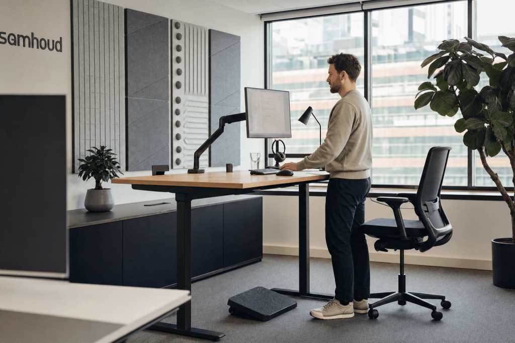 Hoe richt je een ergonomische werkplek in binnen je kantoorinrichting om rug- en nekklachten te&nbsp;voorkomen?