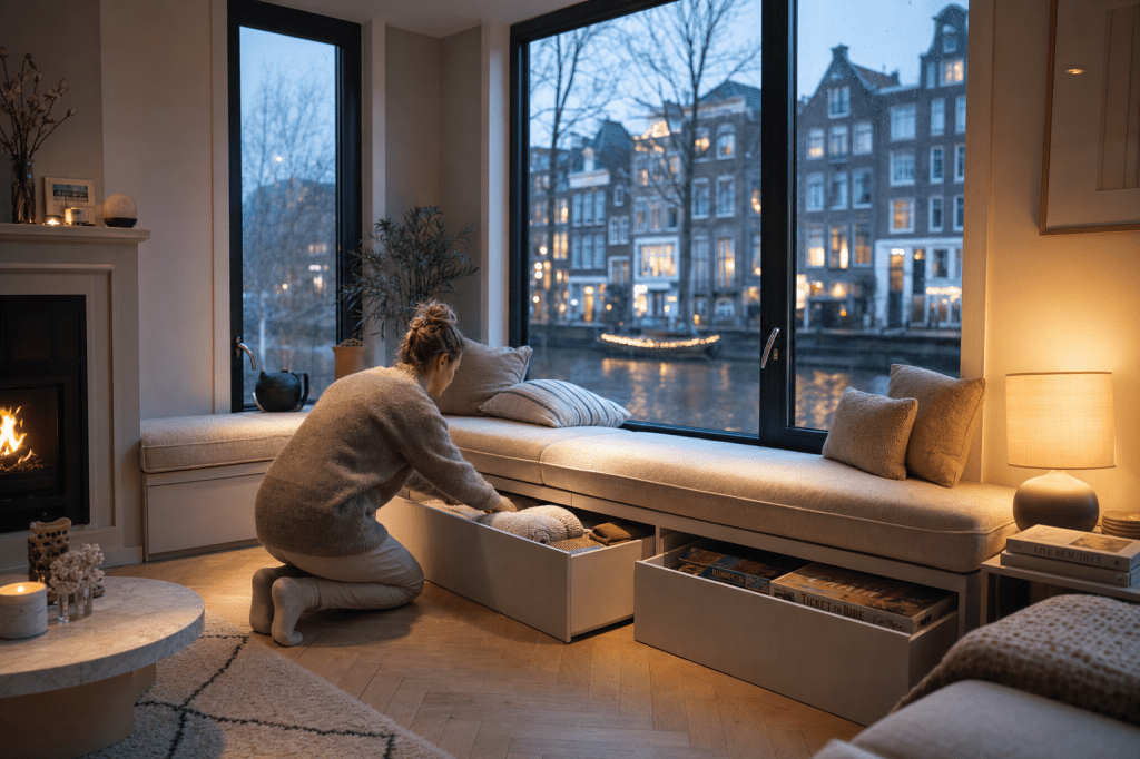 Hoe ontwerp je een erkerbank op maat met slimme opbergruimte zonder in te leveren op comfort en toegang tot de&nbsp;ramen?