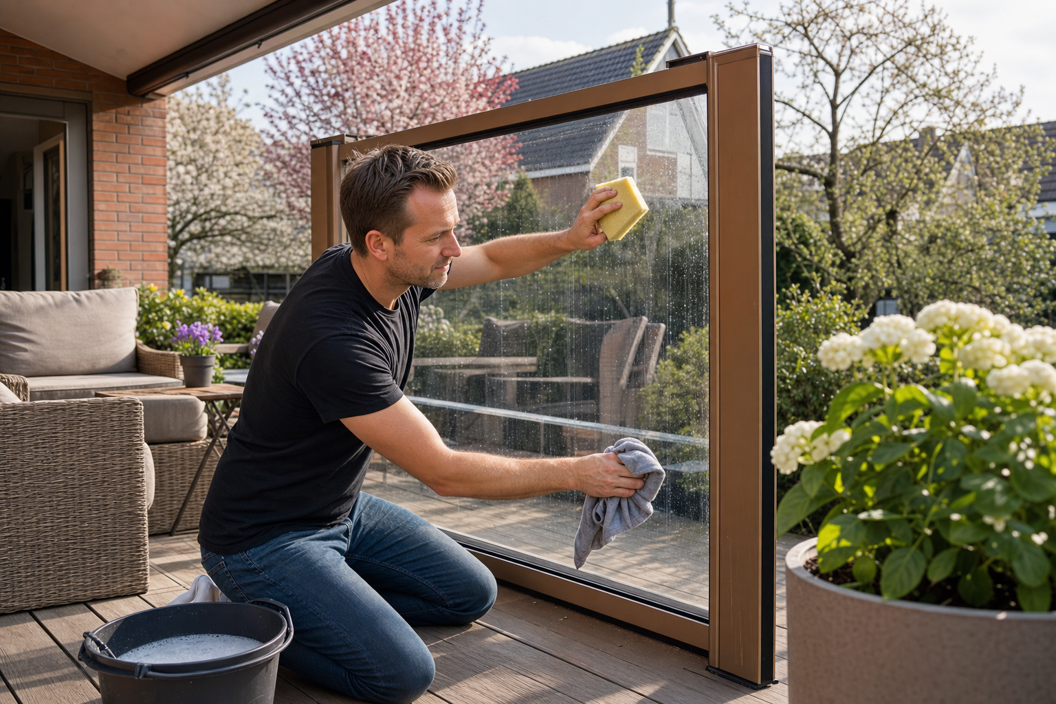 Onderhoud van terrasschermen