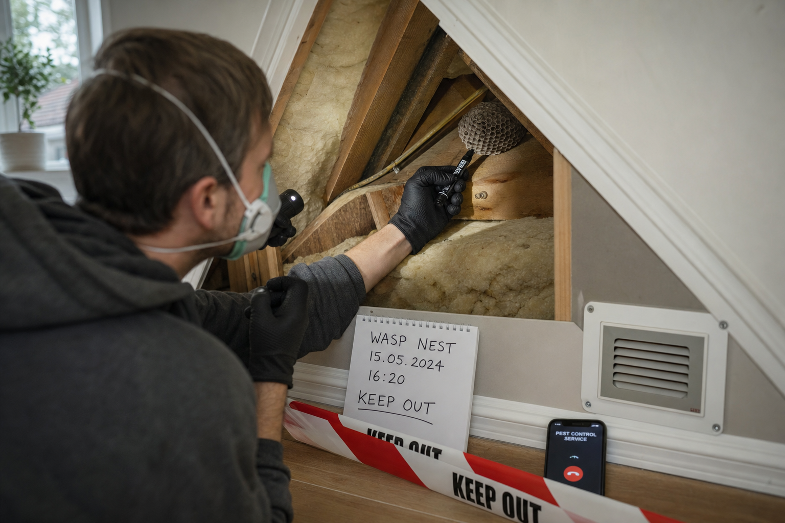 Wespennest veilig verwijderen uit huis of tuin