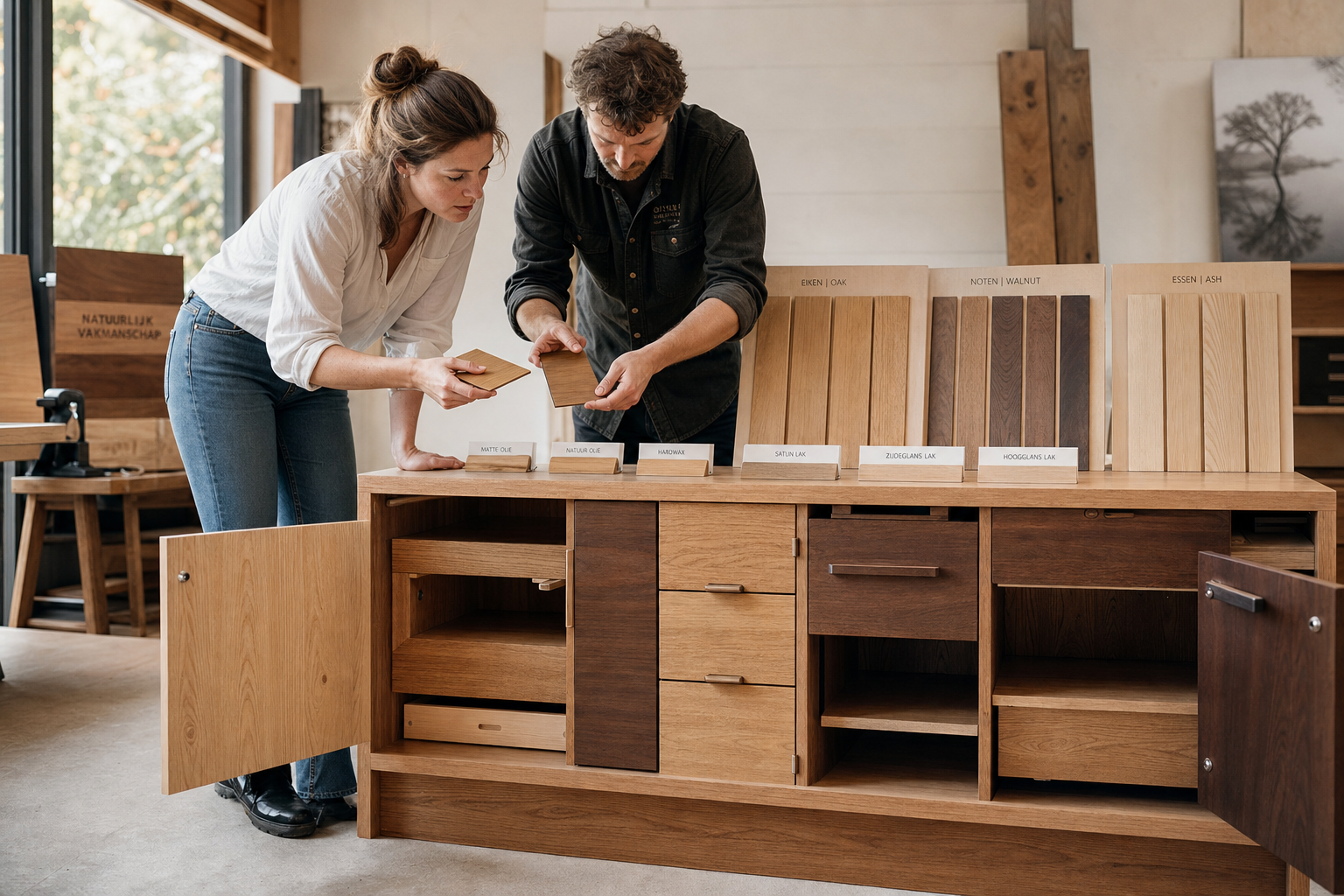 Maatwerk dressoir houtsoorten en afwerkingen